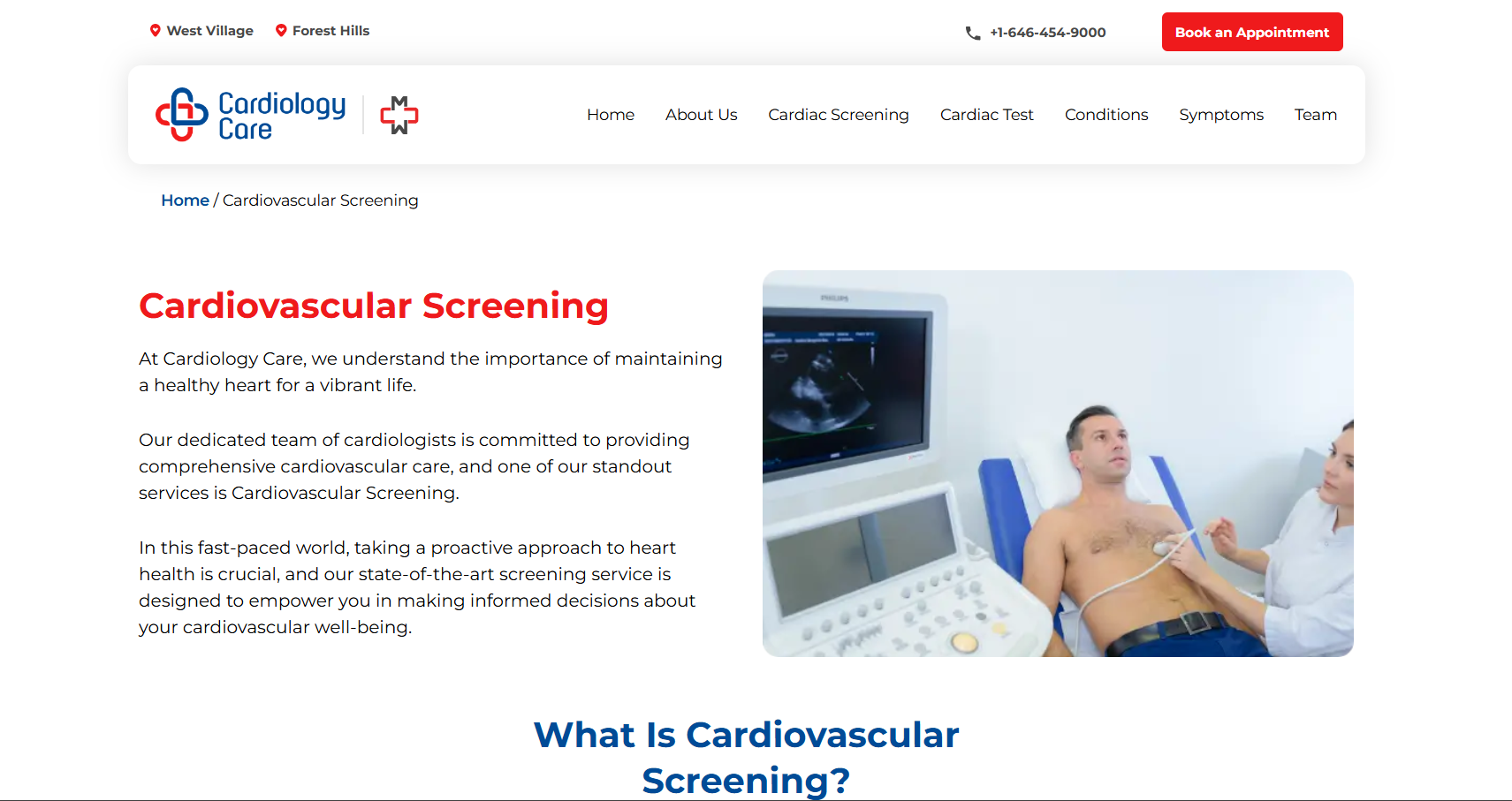 Cardiovascular Screening in NYC | Heart Screening Specialist