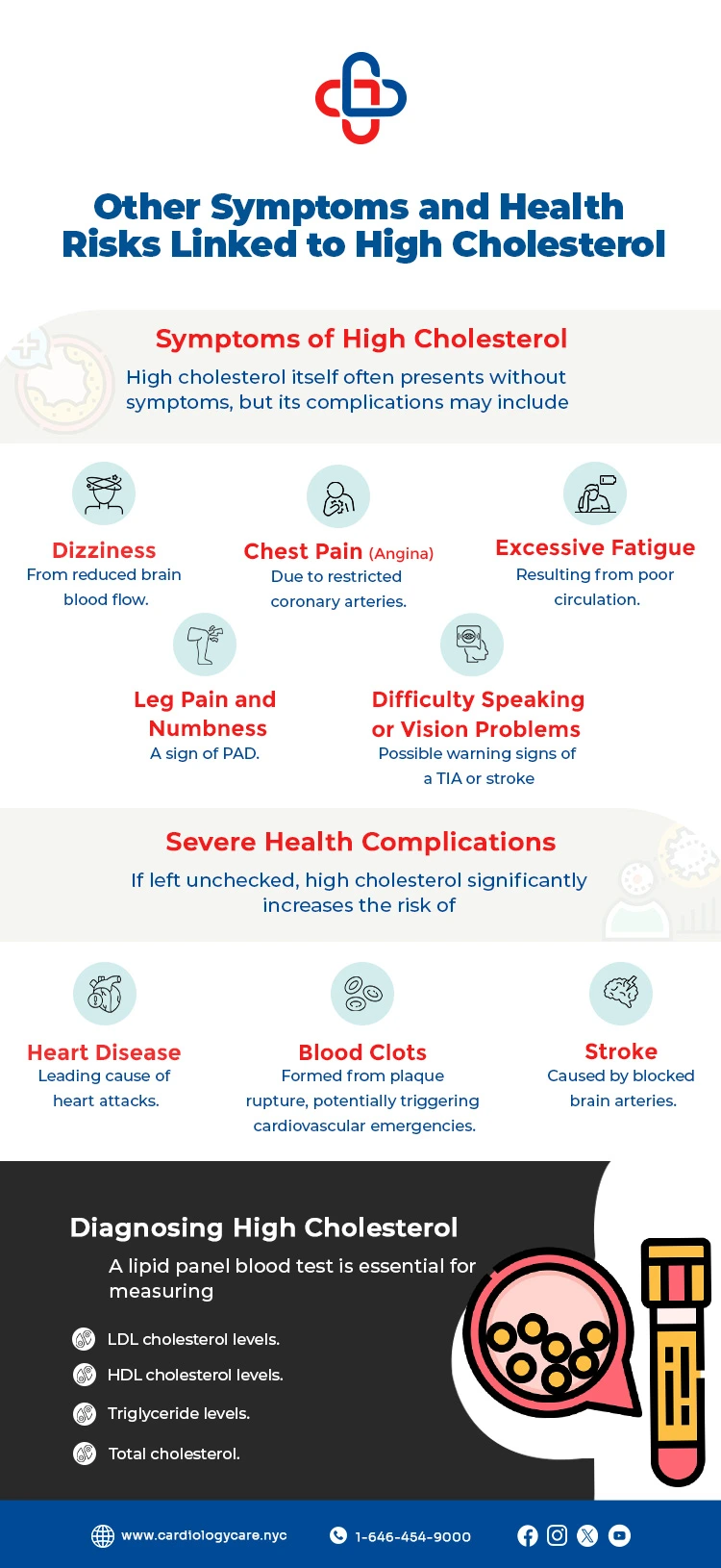 Other Symptoms and Health Risks Linked to High Cholesterol